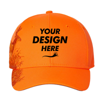 DRI DUCK Running Buck Cap, Blaze Orange -Buck / Blaze Orange -Buck, Front view, Mockup