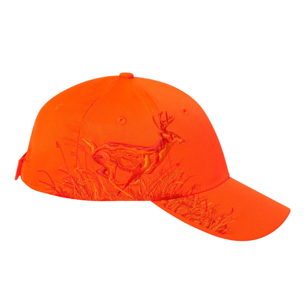 DRI DUCK Running Buck Cap, Blaze Orange -Buck / Blaze Orange -Buck, Right Side view