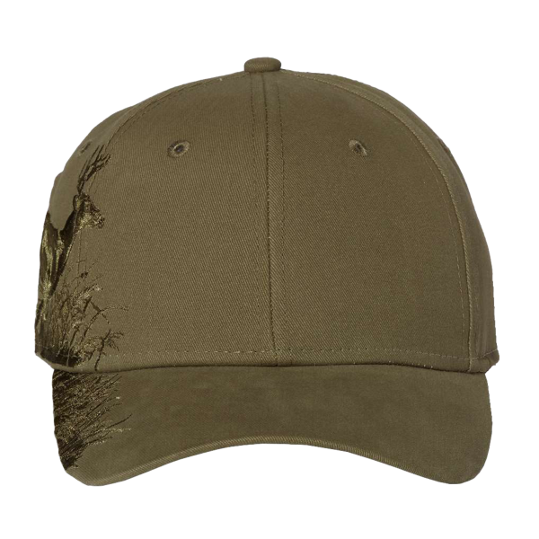 DRI DUCK Running Buck Cap, Olive / Olive, Front view