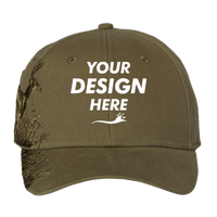 DRI DUCK Running Buck Cap, Olive / Olive, Front view, Mockup