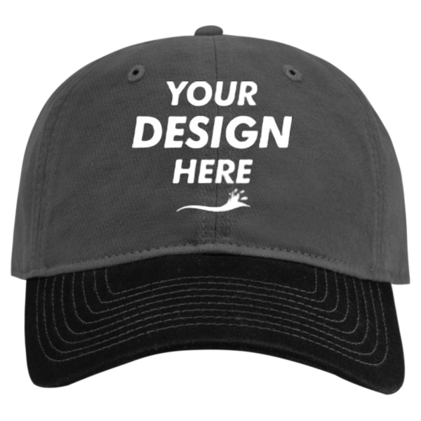 DRI DUCK Truman Cap, Charcoal / Black, Front view, Mockup
