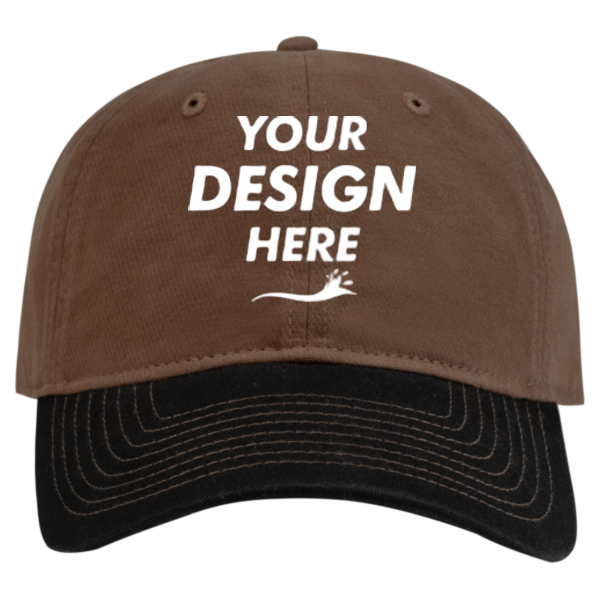 DRI DUCK Truman Cap, Field Khaki / Black, Front view, Mockup