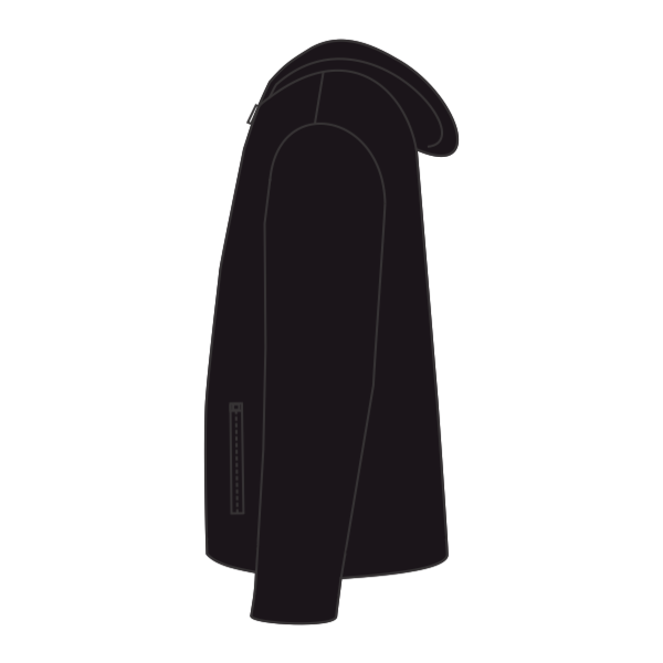 DRI DUCK Unisex Torrent Waterproof Hooded Jacket, Black / Black, Left Sleeve (Long) view