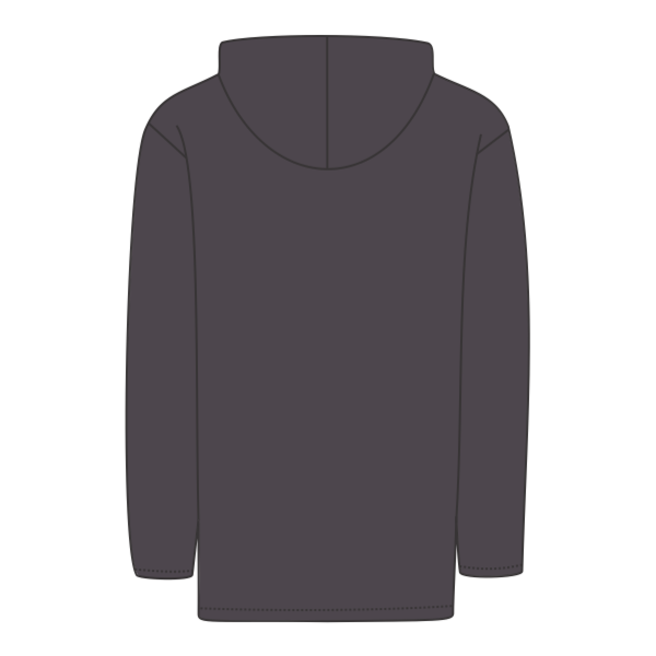 DRI DUCK Unisex Torrent Waterproof Hooded Jacket, Charcoal / Black, Back view