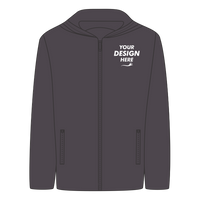 DRI DUCK Unisex Torrent Waterproof Hooded Jacket, Charcoal / Black, Front view, Mockup