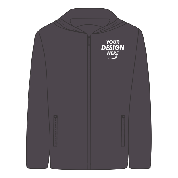 DRI DUCK Unisex Torrent Waterproof Hooded Jacket, Charcoal / Black, Front view, Mockup