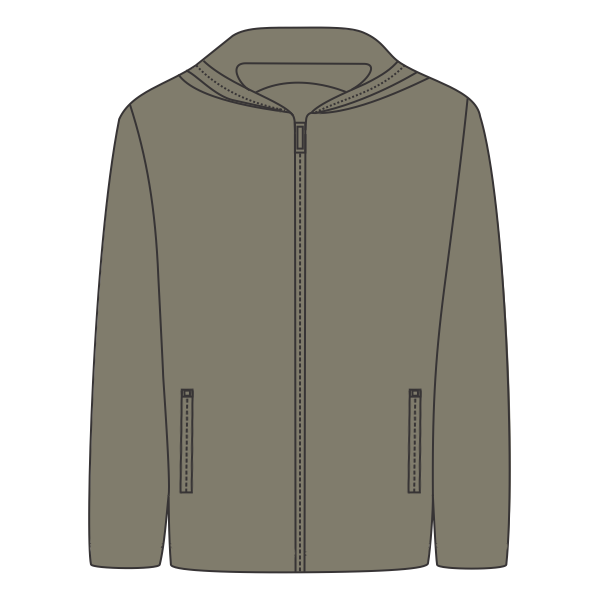 DRI DUCK Unisex Torrent Waterproof Hooded Jacket, Olive / Black, Front view