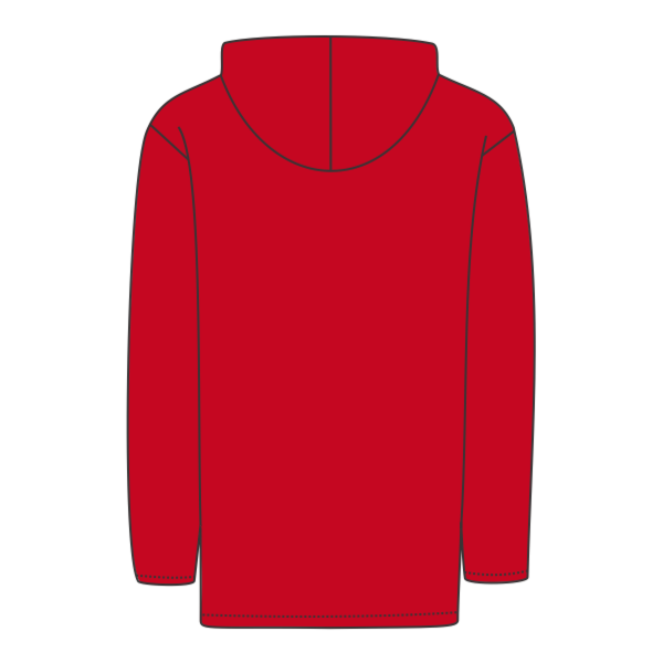 DRI DUCK Unisex Torrent Waterproof Hooded Jacket, Red / Red, Back view