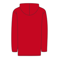 DRI DUCK Unisex Torrent Waterproof Hooded Jacket, Red / Red, Back view