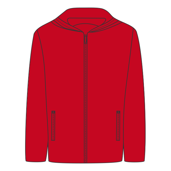 DRI DUCK Unisex Torrent Waterproof Hooded Jacket, Red / Red, Front view