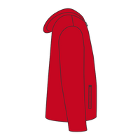 DRI DUCK Unisex Torrent Waterproof Hooded Jacket, Red / Red, Right Sleeve (Long) view