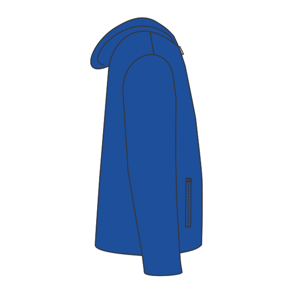 DRI DUCK Unisex Torrent Waterproof Hooded Jacket, Tech Blue / Tech Blue, Right Sleeve (Long) view