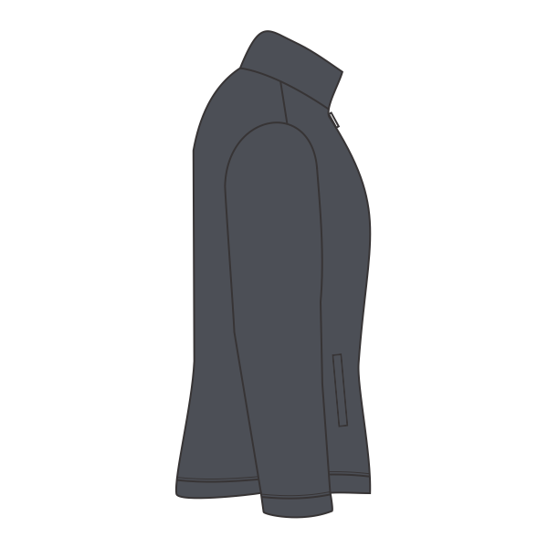 DRI DUCK Women's Sierra Melange Fleece Pullover, Charcoal, Right Sleeve view