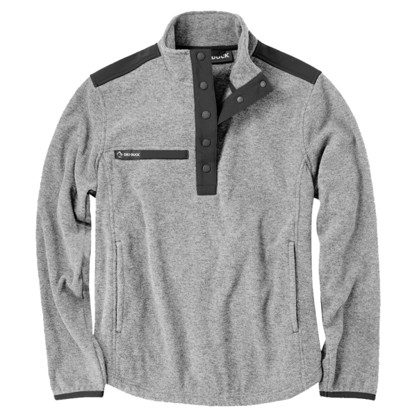 DRI DUCK Women's Sierra Melange Fleece Pullover, Platinum, Front view