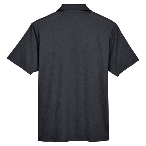 Devon & Jones Men's CrownLux Performance Address Mélange Polo, Black Melange, Back view