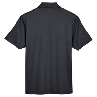 Devon & Jones Men's CrownLux Performance Address Mélange Polo, Black Melange, Back view
