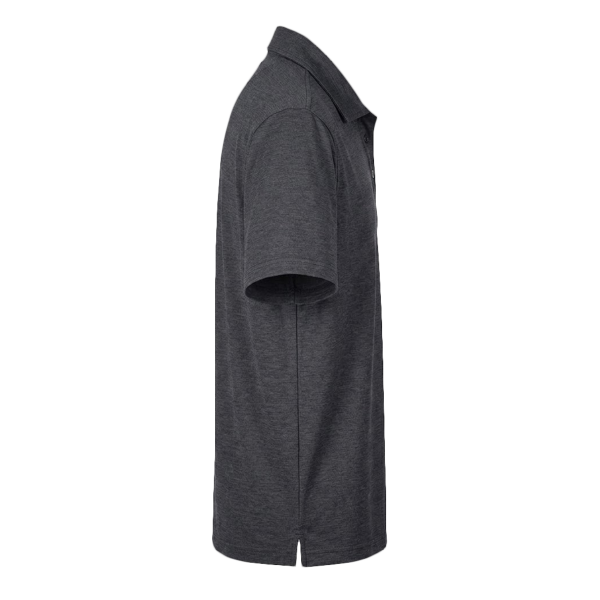 Devon & Jones Men's CrownLux Performance Address Mélange Polo, Black Melange, Right Sleeve view