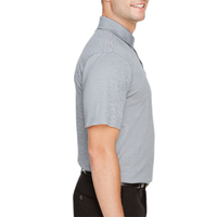 Devon & Jones Men's CrownLux Performance® Address Mélange Polo, Grey Heather, Right Sleeve view