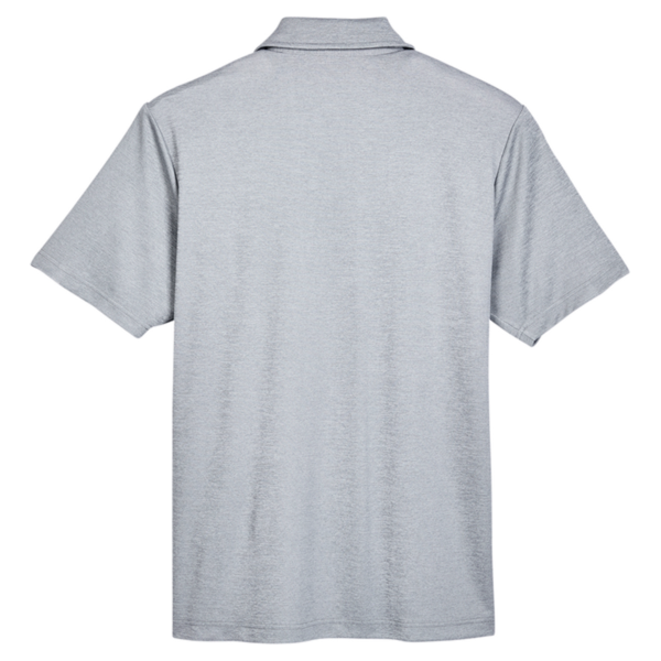 Devon & Jones Men's CrownLux Performance Address Mélange Polo, Grey Melange, Back view