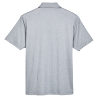 Devon & Jones Men's CrownLux Performance Address Mélange Polo, Grey Melange, Back view
