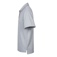 Devon & Jones Men's CrownLux Performance Address Mélange Polo, Grey Melange, Left Sleeve view