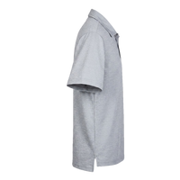 Devon & Jones Men's CrownLux Performance Address Mélange Polo, Grey Melange, Right Sleeve view