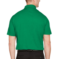 Devon & Jones Men's CrownLux Performance® Address Mélange Polo, Kelly Green Heather, Back view