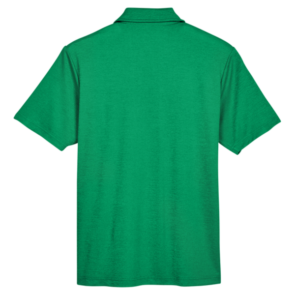 Devon & Jones Men's CrownLux Performance Address Mélange Polo, Kelly Green Melange, Back view