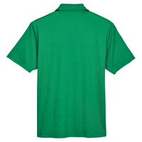 Devon & Jones Men's CrownLux Performance Address Mélange Polo, Kelly Green Melange, Back view
