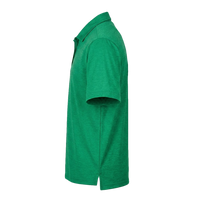 Devon & Jones Men's CrownLux Performance Address Mélange Polo, Kelly Green Melange, Left Sleeve view