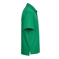 Devon & Jones Men's CrownLux Performance Address Mélange Polo, Kelly Green Melange, Right Sleeve view