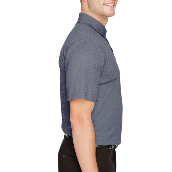 Devon & Jones Men's CrownLux Performance® Address Mélange Polo, Navy Heather, Right Sleeve view
