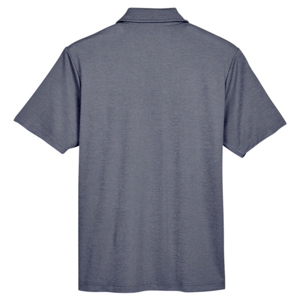 Devon & Jones Men's CrownLux Performance Address Mélange Polo, Navy Melange, Back view