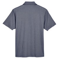 Devon & Jones Men's CrownLux Performance Address Mélange Polo, Navy Melange, Back view