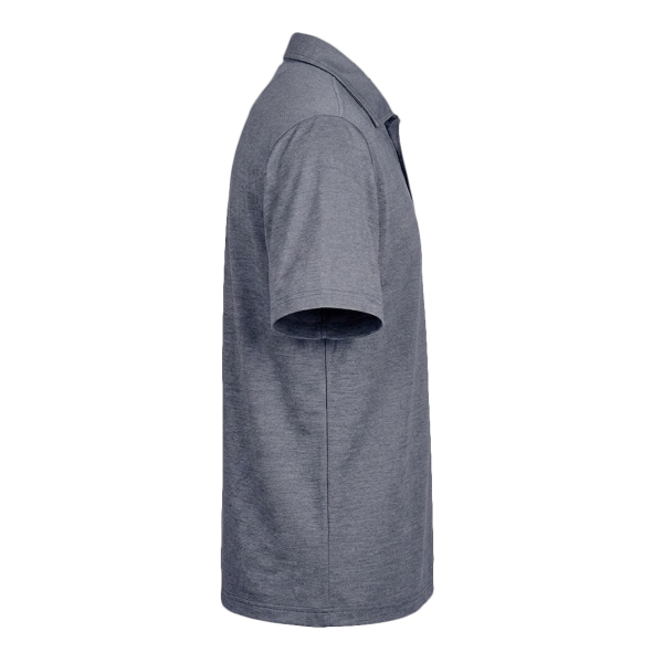 Devon & Jones Men's CrownLux Performance Address Mélange Polo, Navy Melange, Right Sleeve view