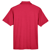 Devon & Jones Men's CrownLux Performance Address Mélange Polo, Red Melange, Back view