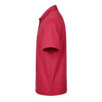 Devon & Jones Men's CrownLux Performance Address Mélange Polo, Red Melange, Left Sleeve view