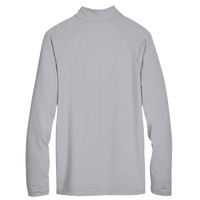 Devon & Jones Men's CrownLux Performance® Clubhouse Micro-Stripe Quarter-Zip Pullover, Black, Back view