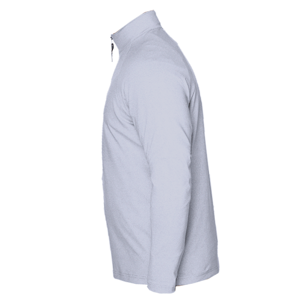 Devon & Jones Men's CrownLux Performance® Clubhouse Micro-Stripe Quarter-Zip Pullover, Navy, Left Sleeve view