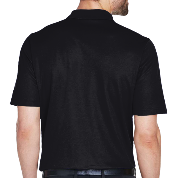 Devon & Jones Men's CrownLux Performance® Plaited Polo, Black, Back view