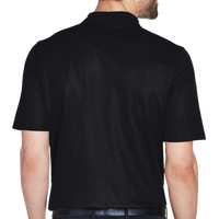 Devon & Jones Men's CrownLux Performance® Plaited Polo, Black, Back view