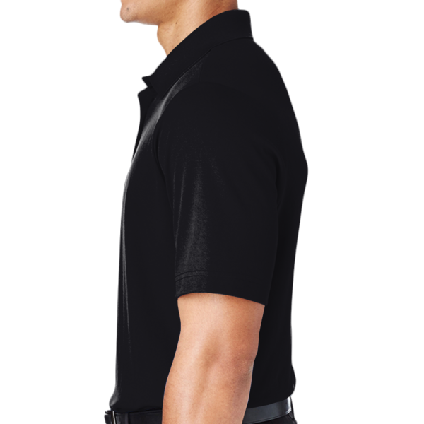Devon & Jones Men's CrownLux Performance® Plaited Polo, Black, Left Sleeve view