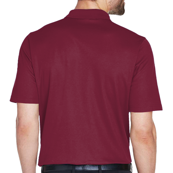 Devon & Jones Men's CrownLux Performance® Plaited Polo, Burgundy, Back view