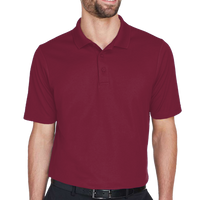 Devon & Jones Men's CrownLux Performance® Plaited Polo, Burgundy, Front view