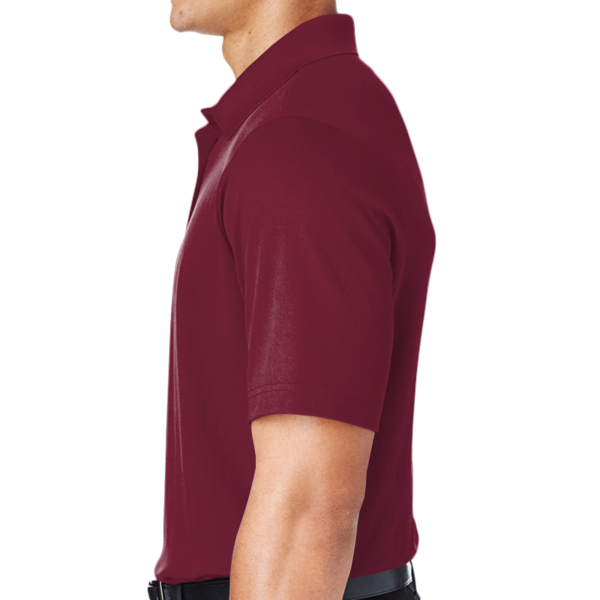 Devon & Jones Men's CrownLux Performance® Plaited Polo, Burgundy, Left Sleeve view