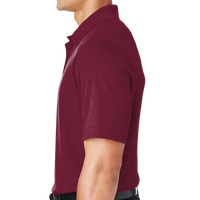 Devon & Jones Men's CrownLux Performance® Plaited Polo, Burgundy, Left Sleeve view