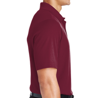Devon & Jones Men's CrownLux Performance® Plaited Polo, Burgundy, Right Sleeve view