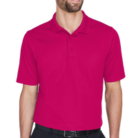 Devon & Jones Men's CrownLux Performance® Plaited Polo, Crown Raspberry, Front view