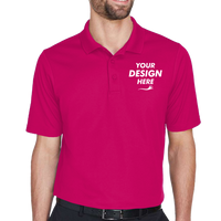 Devon & Jones Men's CrownLux Performance® Plaited Polo, Crown Raspberry, Front view, Mockup