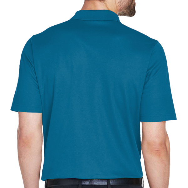 Devon & Jones Men's CrownLux Performance® Plaited Polo, Dark Teal, Back view